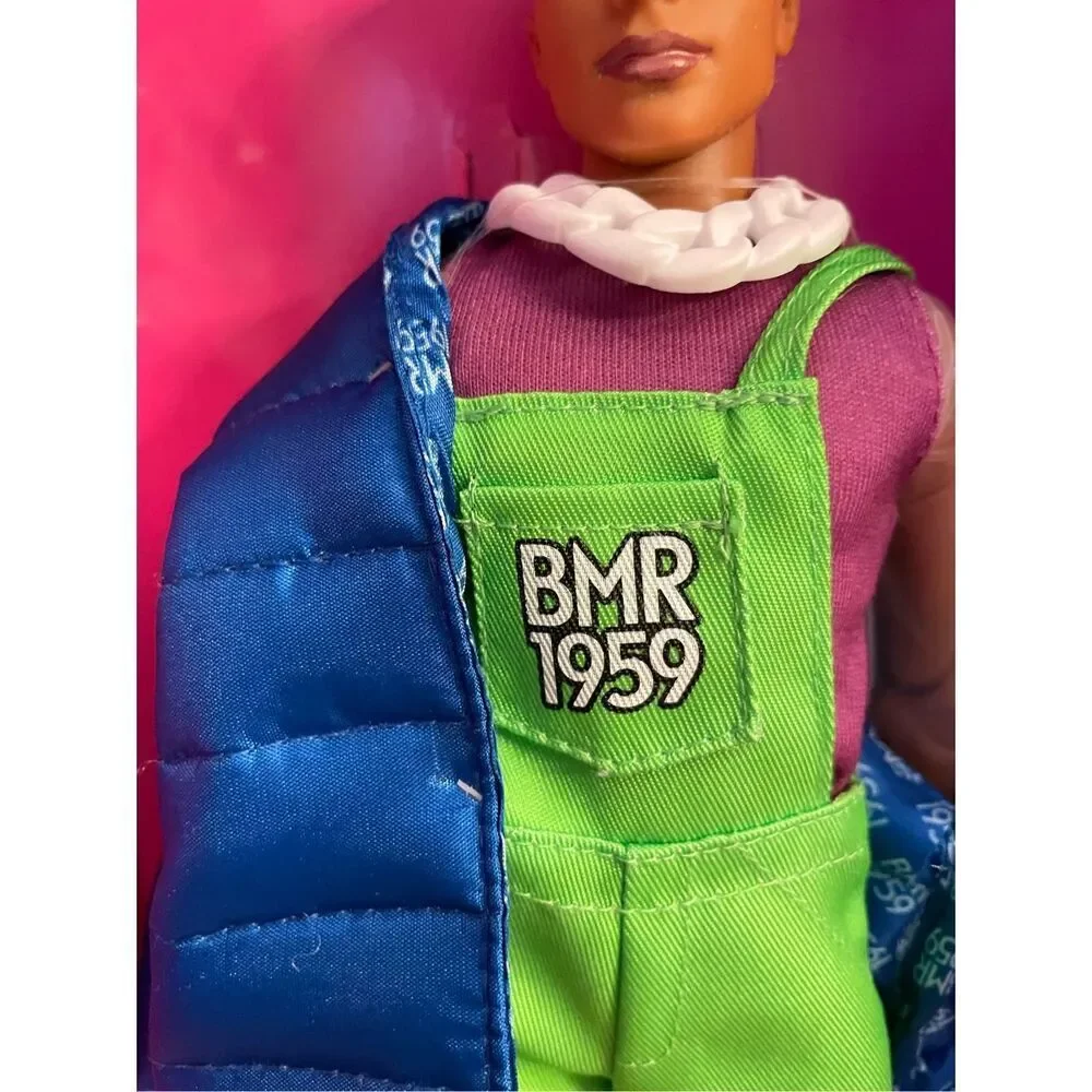 BMR1959 Ken Barbie New! GHT96  Puffer Jacket, Overalls, Green Hair, Boots, NIB